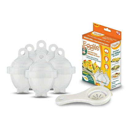 Silicone Egg Cooker Cups Set of 6 with Yolk Separator by HitMyNeed