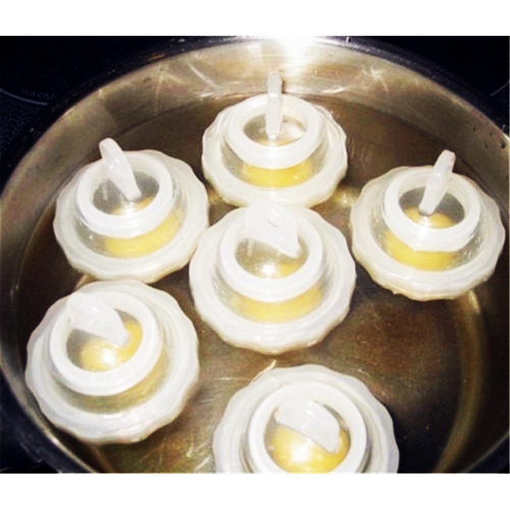 Silicone Egg Cooker Cups Set of 6 with Yolk Separator by HitMyNeed