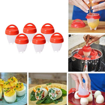 Silicone Egg Cookers Non-Stick Cups Set of 6 by HitMyNeed