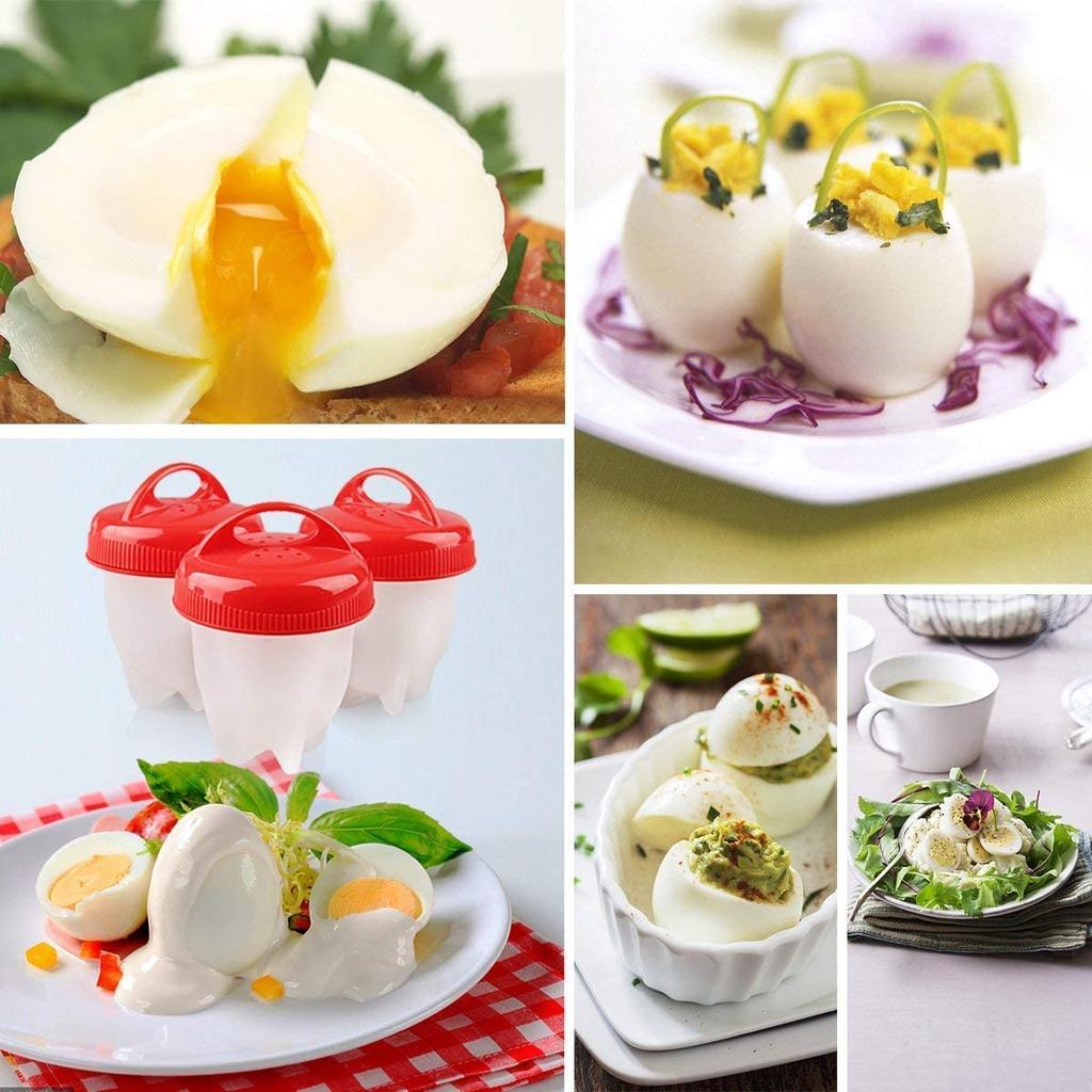 Silicone Egg Cookers Non-Stick Cups Set of 6 by HitMyNeed