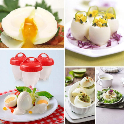 Silicone Egg Cookers Non-Stick Cups Set of 6 by HitMyNeed