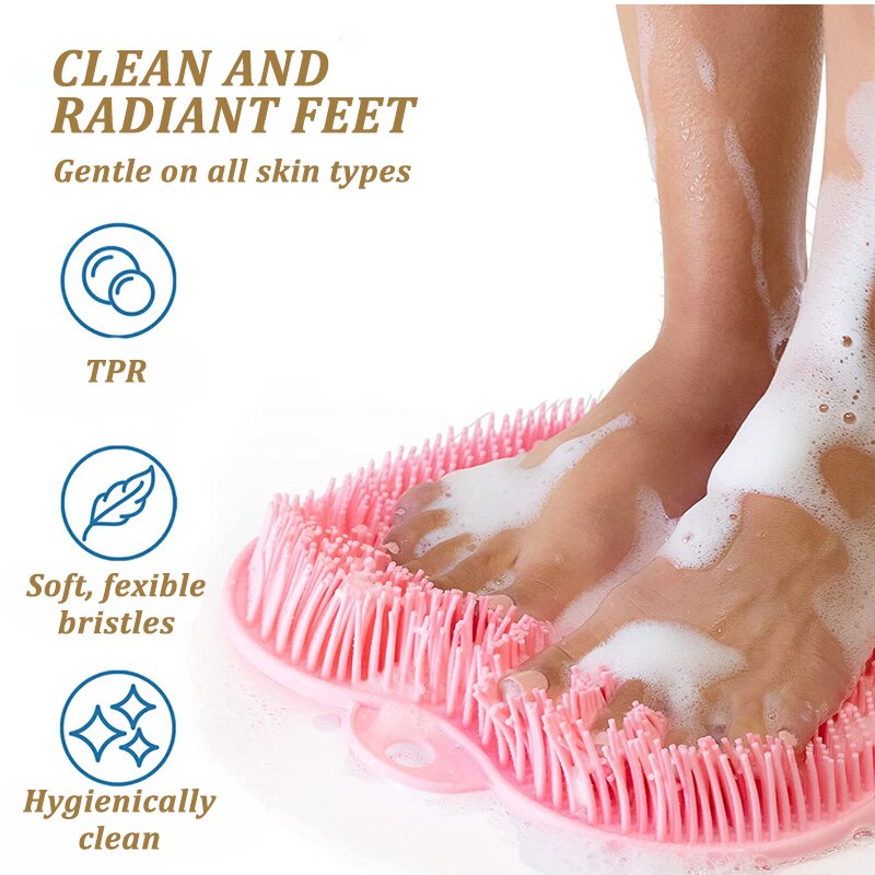 Silicone Exfoliating Shower Mat & Back Massage Brush by HitMyNeed