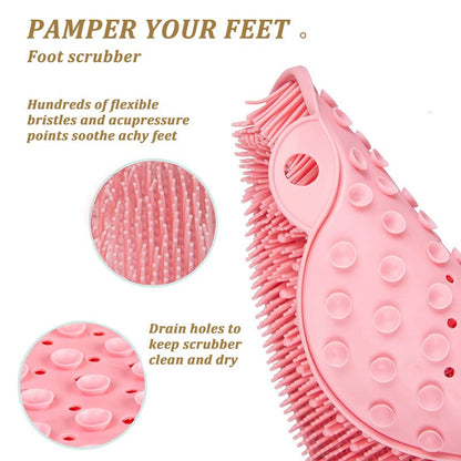 Silicone Exfoliating Shower Mat & Back Massage Brush by HitMyNeed
