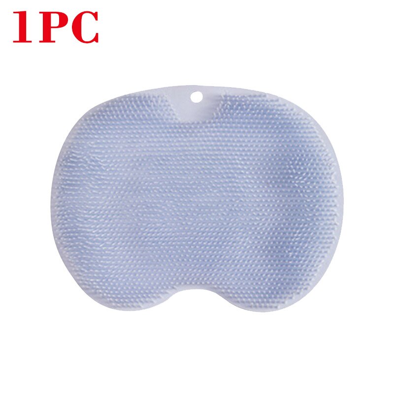 Silicone Exfoliating Shower Mat & Back Massage Brush blue-1pc by HitMyNeed