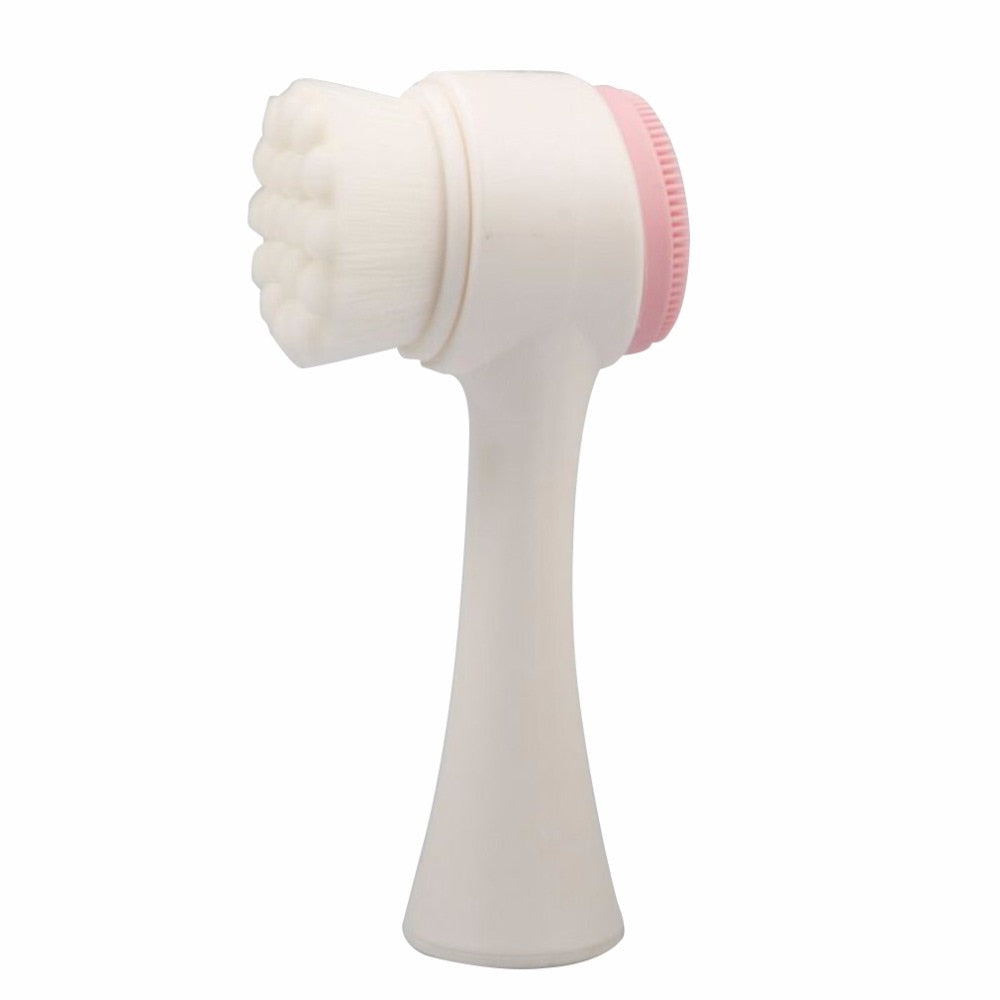 Silicone Face Scrub Brush with Handle by HitMyNeed