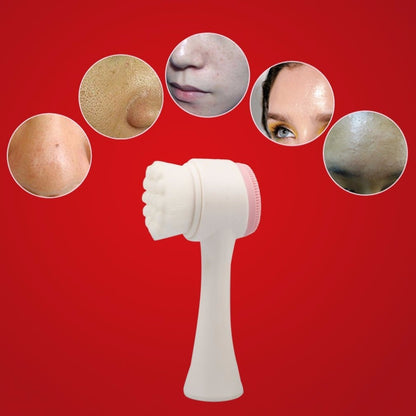 Silicone Face Scrub Brush with Handle by HitMyNeed