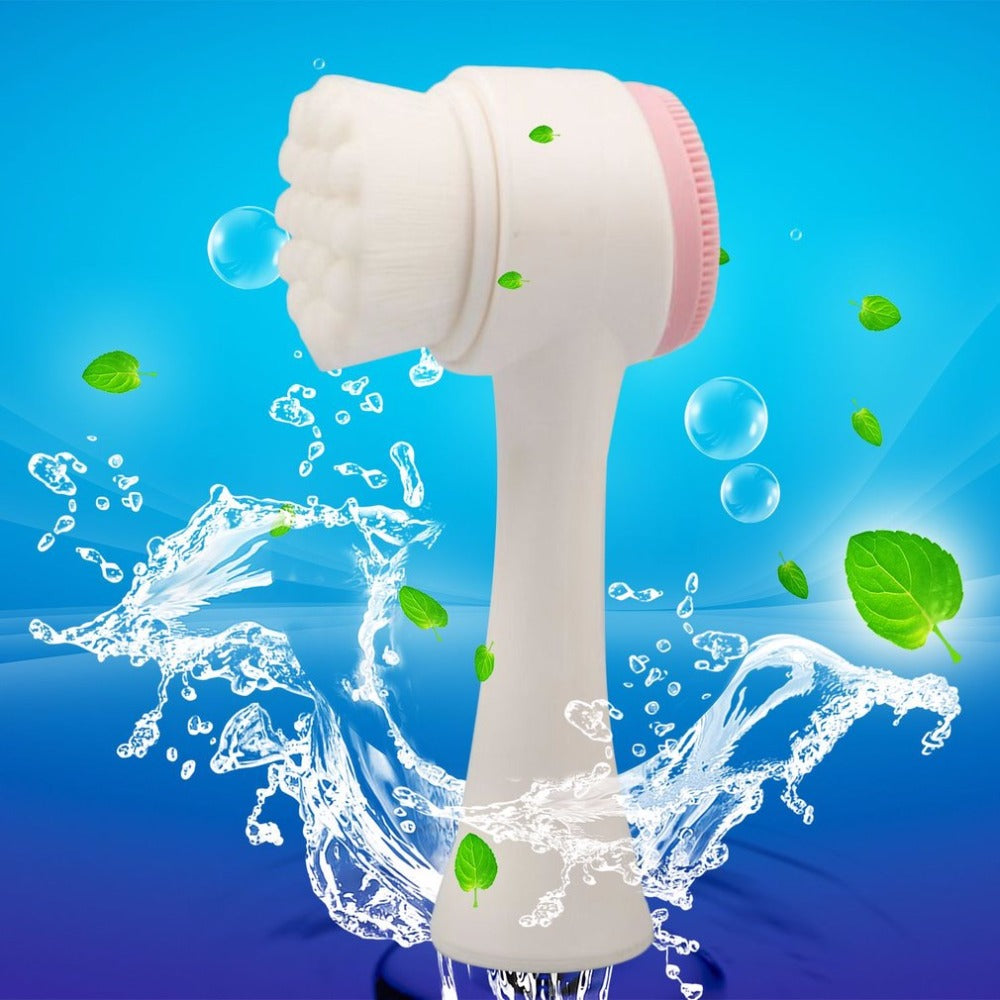 Silicone Face Scrub Brush with Handle by HitMyNeed