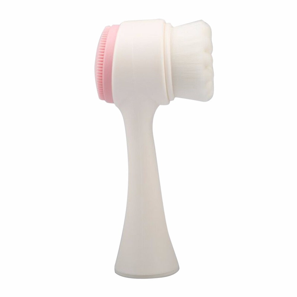 Silicone Face Scrub Brush with Handle by HitMyNeed