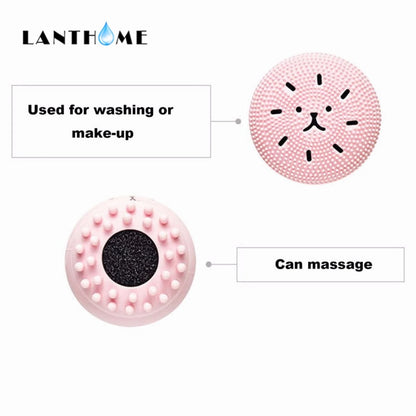 Silicone Face Wash Brush Dual-Action Cleanser by HitMyNeed