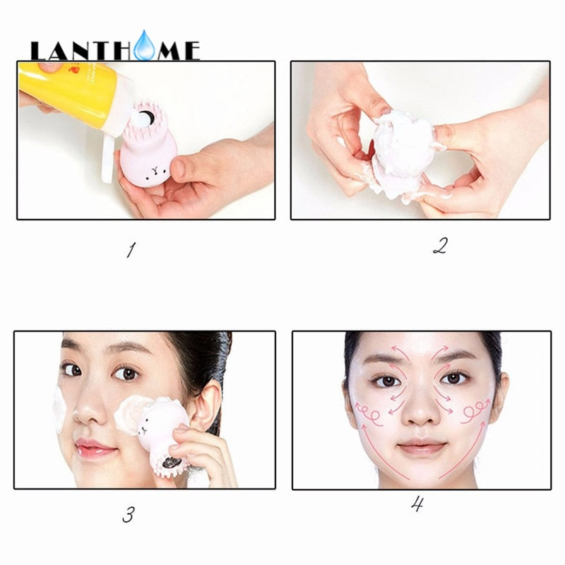 Silicone Face Wash Brush Dual-Action Cleanser by HitMyNeed