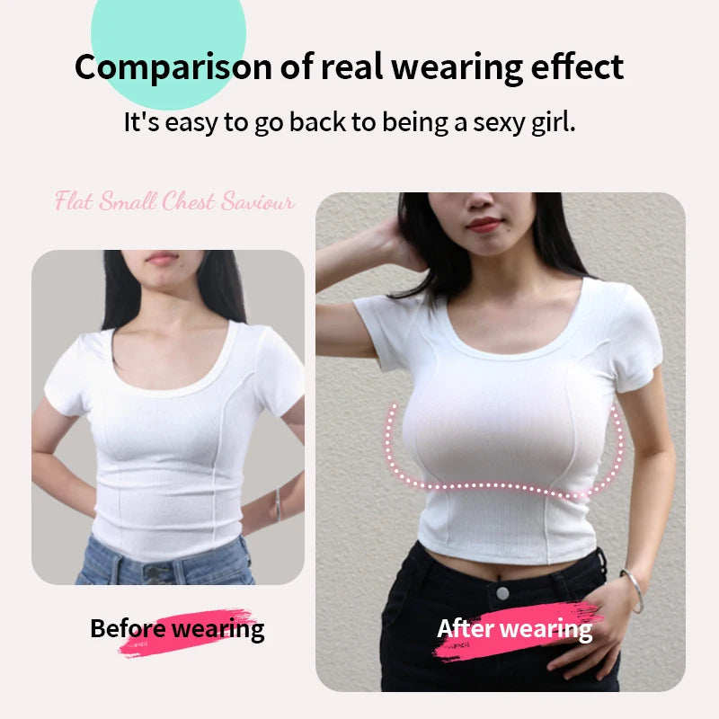 Silicone Fake Chest Underwear for Dramatic Bust Boost by HitMyNeed