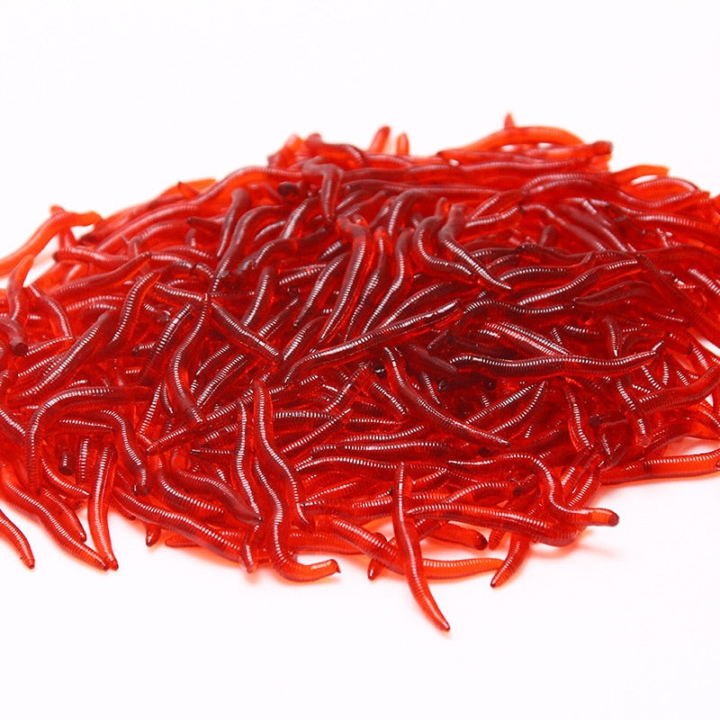 Silicone Fake Fishing Worms Lures 50pcs by HitMyNeed