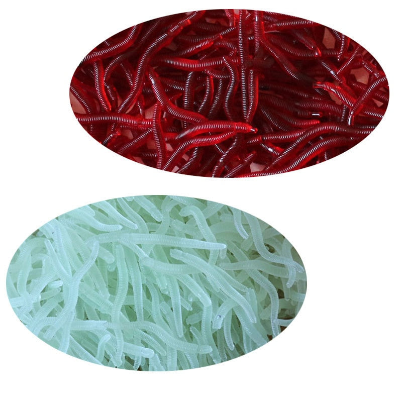 Silicone Fake Fishing Worms Lures 50pcs by HitMyNeed