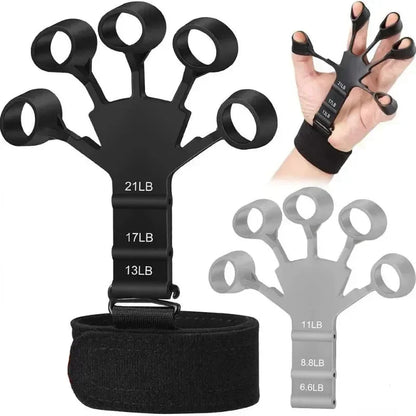 Silicone Finger Gripper Exerciser with Wrist Strap by HitMyNeed