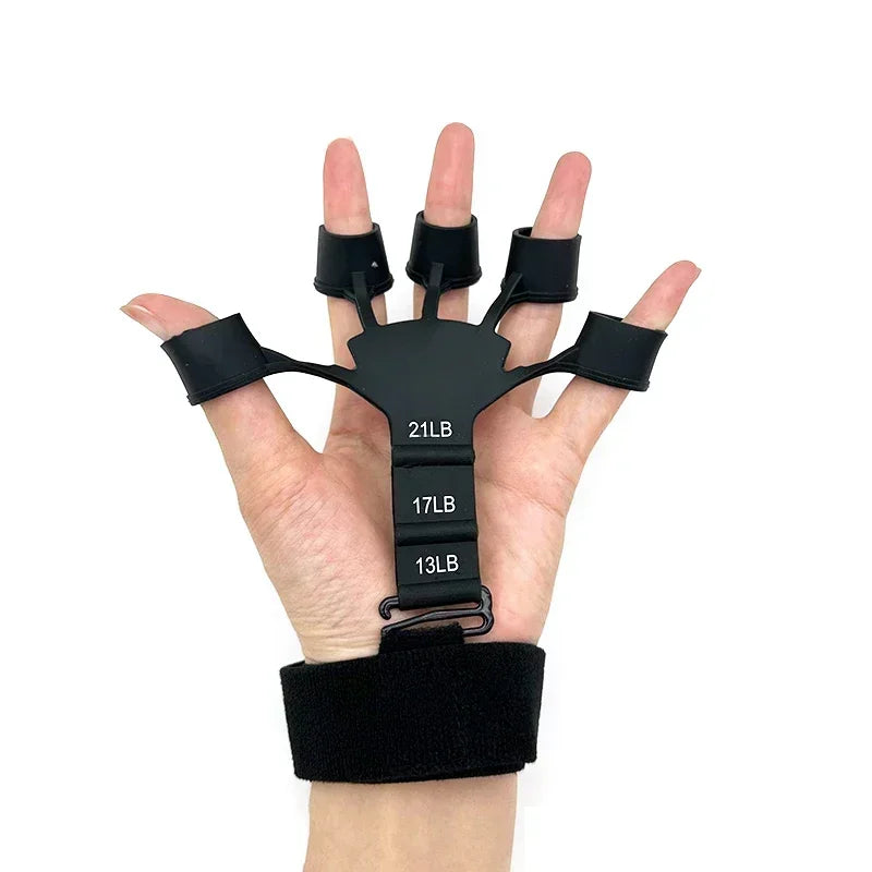 Silicone Finger Gripper Exerciser with Wrist Strap by HitMyNeed