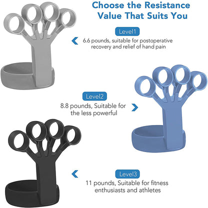 Silicone Finger Trainer Hand Grip & Wrist Exerciser by HitMyNeed