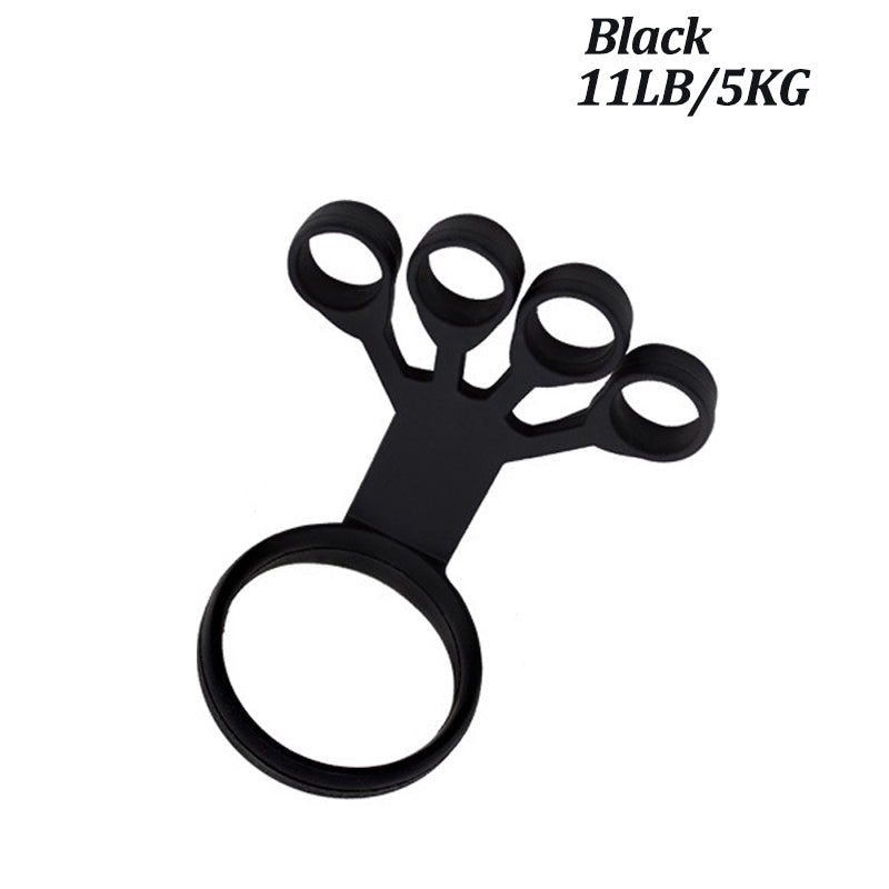 Silicone Finger Trainer Hand Grip & Wrist Exerciser a-black by HitMyNeed