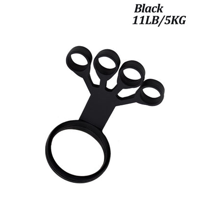 Silicone Finger Trainer Hand Grip & Wrist Exerciser a-black by HitMyNeed