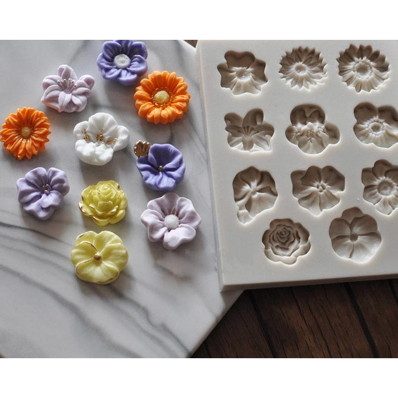 Silicone Flower Candy & Fondant Mold, 11 Designs by HitMyNeed