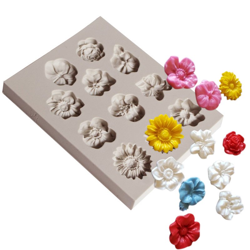 Silicone Flower Candy & Fondant Mold, 11 Designs by HitMyNeed