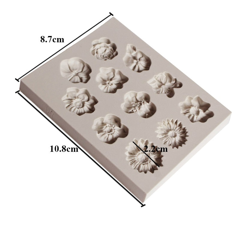 Silicone Flower Candy & Fondant Mold, 11 Designs by HitMyNeed