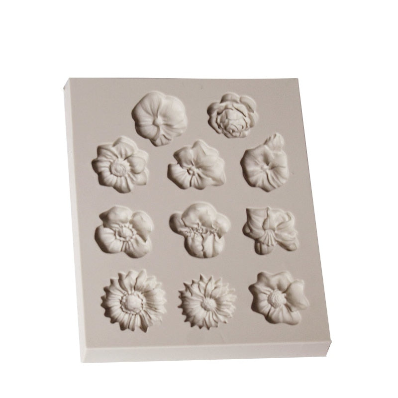 Silicone Flower Candy & Fondant Mold, 11 Designs by HitMyNeed