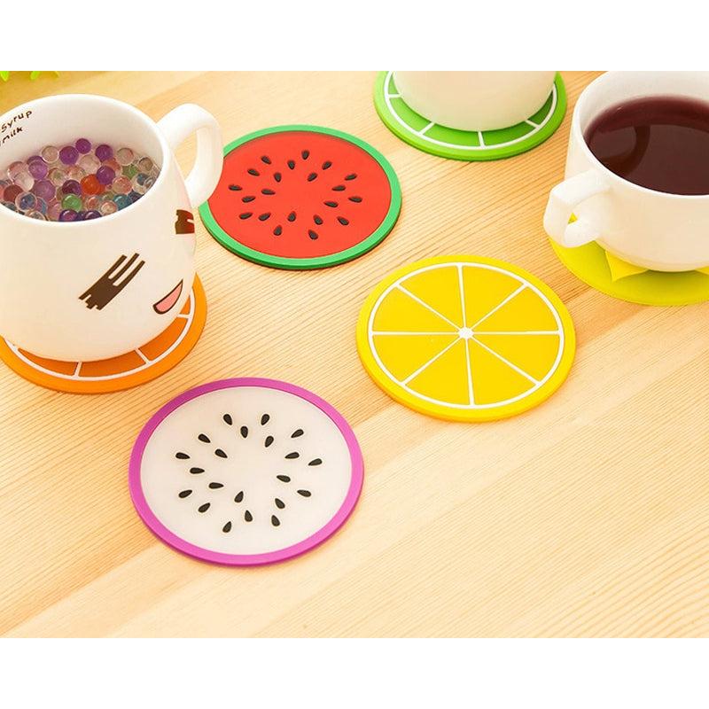 Silicone Fruit Coasters Set, 10 pcs, 9 cm by HitMyNeed