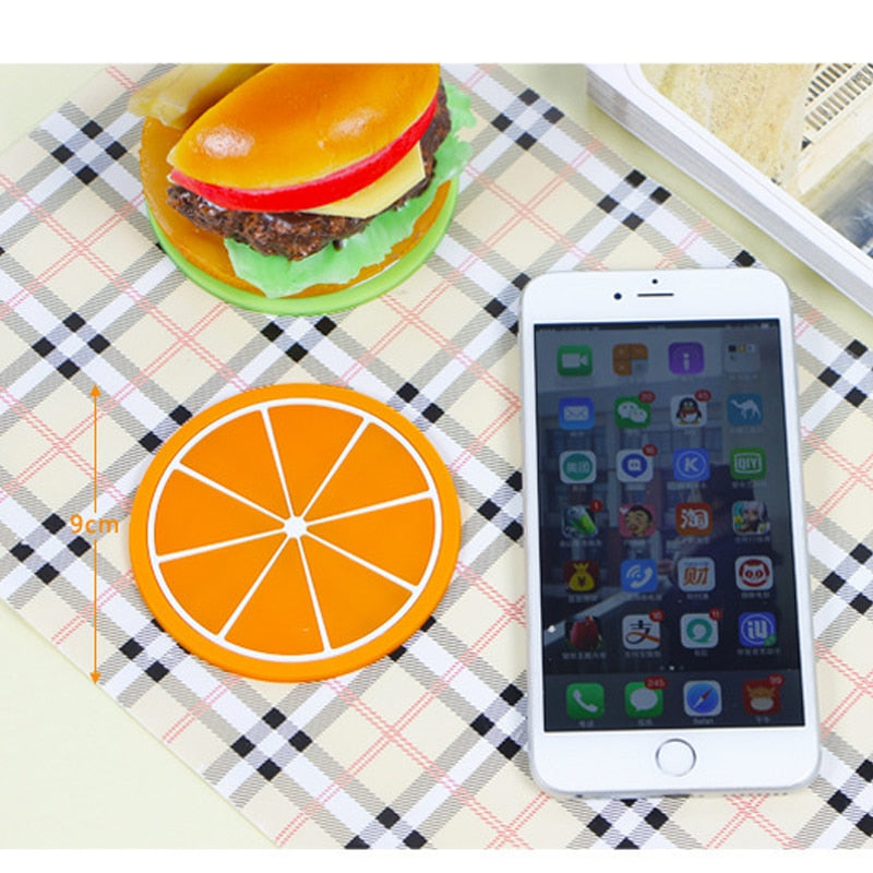 Silicone Fruit Coasters Set, 10 pcs, 9 cm by HitMyNeed