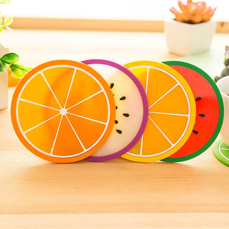 Silicone Fruit Coasters Set, 10 pcs, 9 cm by HitMyNeed