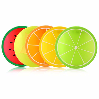 Silicone Fruit Drink Coasters Set of 6 by HitMyNeed