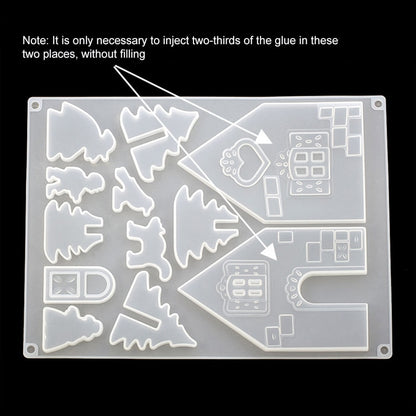 Silicone Gingerbread House Mold Set (2pcs) by HitMyNeed