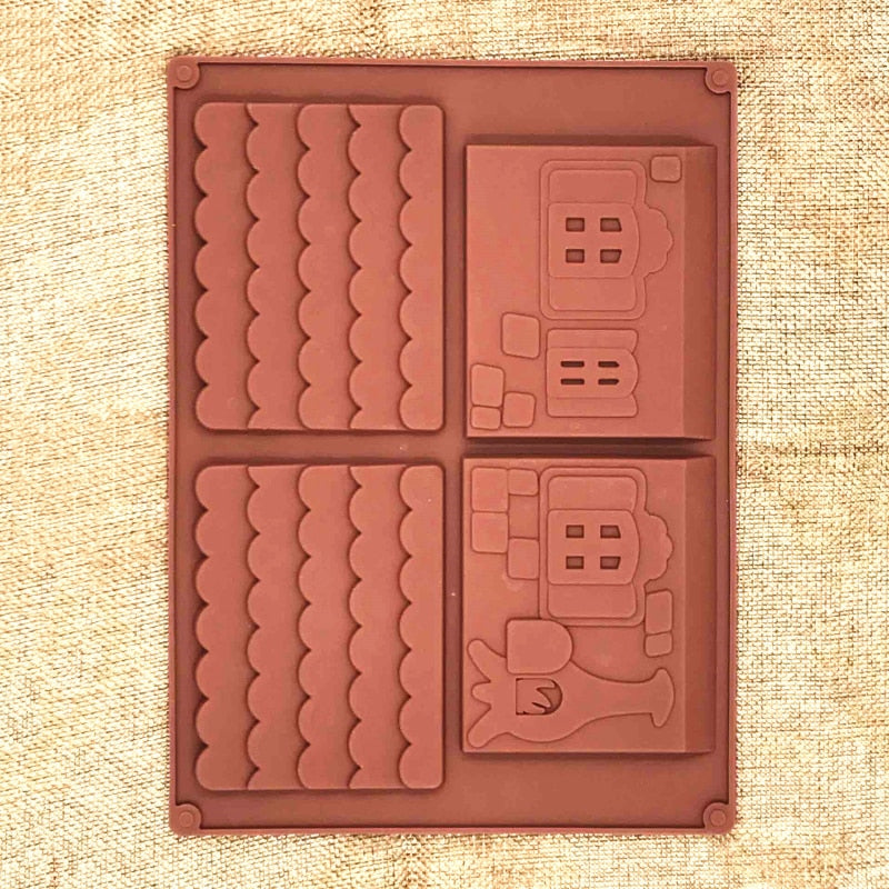 Silicone Gingerbread House Mold Set (2pcs) by HitMyNeed