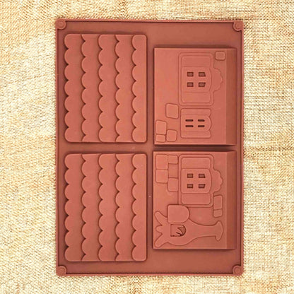 Silicone Gingerbread House Mold Set (2pcs) by HitMyNeed