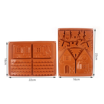 Silicone Gingerbread House Mold Set (2pcs) by HitMyNeed