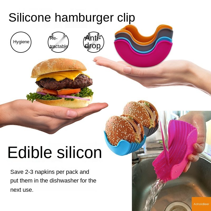 Silicone Hamburger Holder Anti-Drop Grill Tool by HitMyNeed