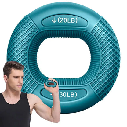Silicone Hand Grip Strengthener Ring for Finger & Wrist blue by HitMyNeed