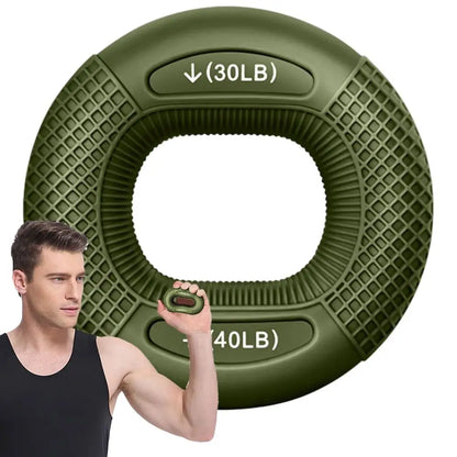 Silicone Hand Grip Strengthener Ring for Finger & Wrist green by HitMyNeed