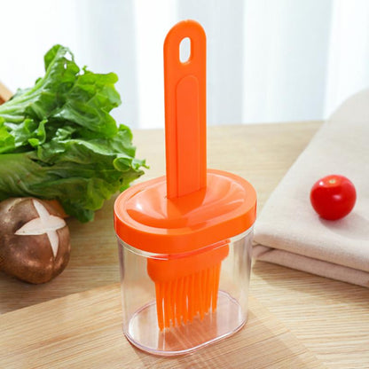 Silicone Heat-Resistant Basting & Oil Brush 17cm orange by HitMyNeed