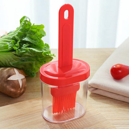 Silicone Heat-Resistant Basting & Oil Brush 17cm red by HitMyNeed