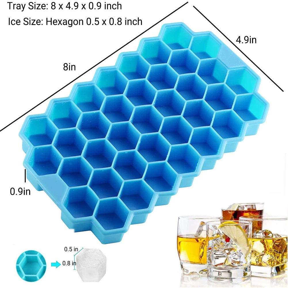 Silicone Honeycomb Ice Tray with Lid by HitMyNeed