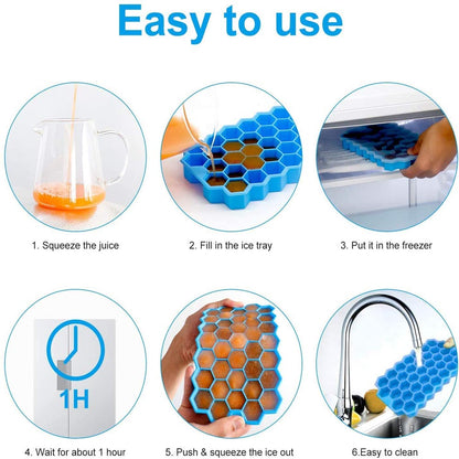 Silicone Honeycomb Ice Tray with Lid by HitMyNeed
