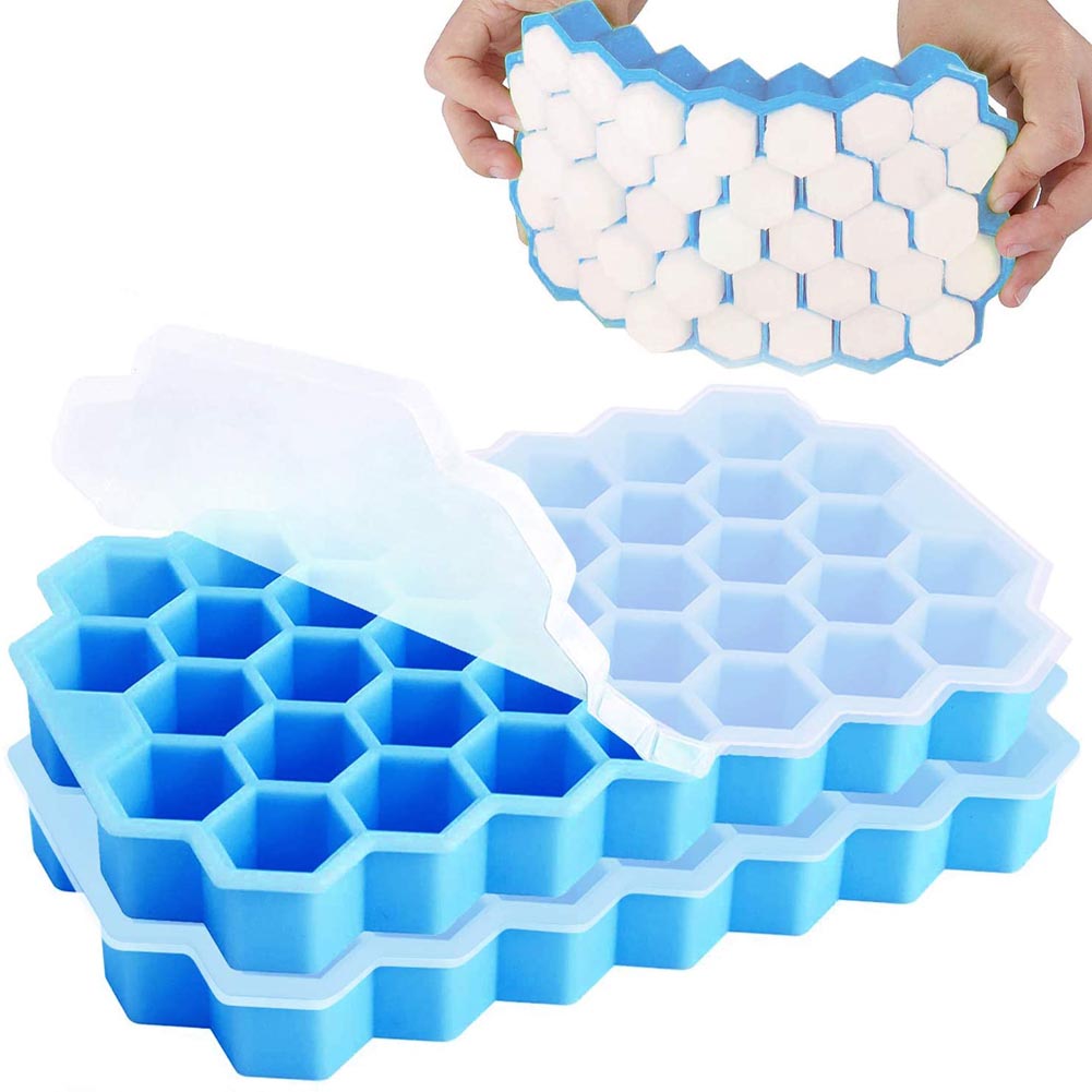 Silicone Honeycomb Ice Tray with Lid by HitMyNeed