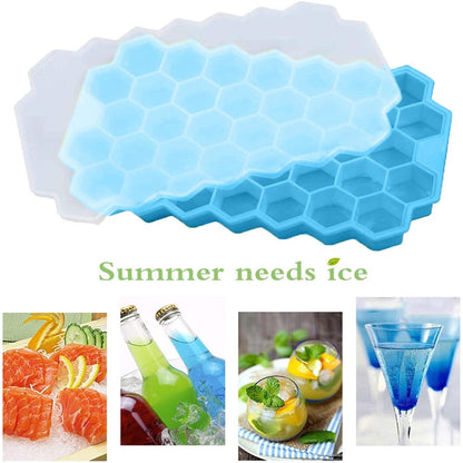 Silicone Honeycomb Ice Tray with Lid by HitMyNeed