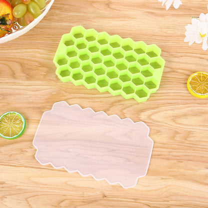 Silicone Honeycomb Ice Tray with Lid green by HitMyNeed