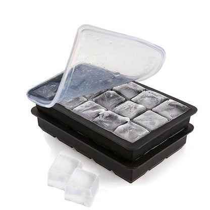 Silicone Ice Cube Tray with Lid, 15 Cavities by HitMyNeed