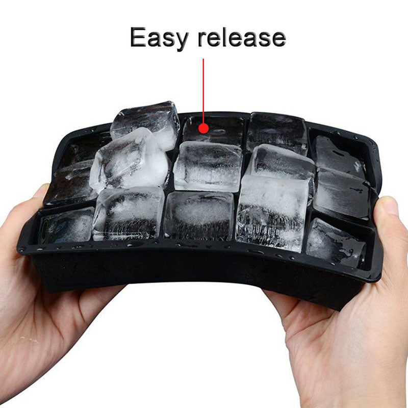 Silicone Ice Cube Tray with Lid, 15 Cavities by HitMyNeed