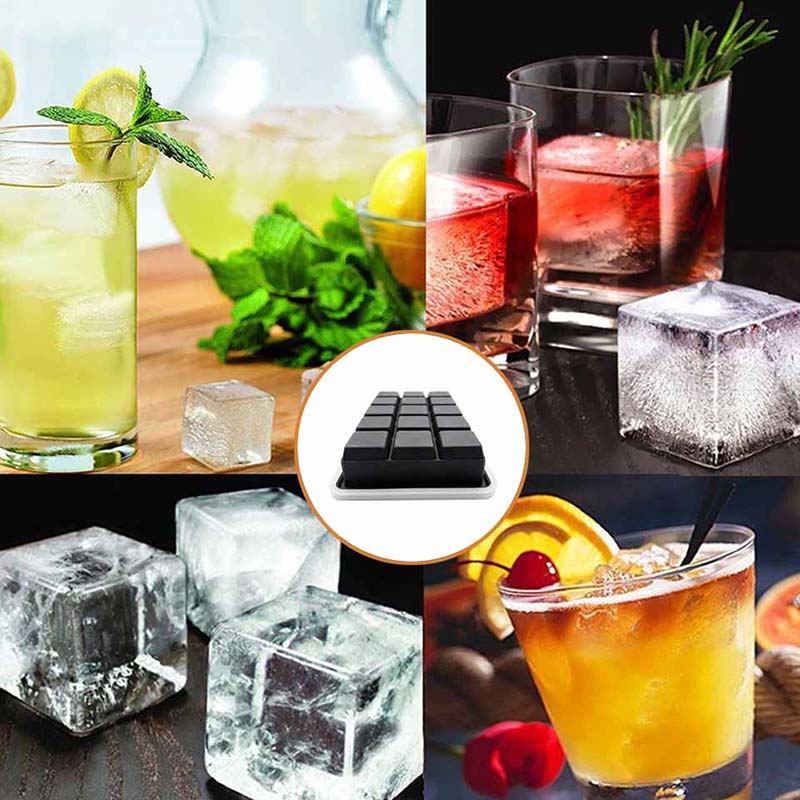 Silicone Ice Cube Tray with Lid, 15 Cavities by HitMyNeed