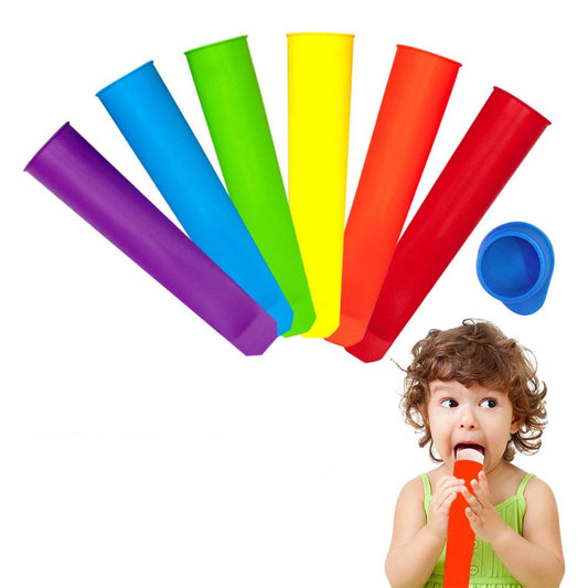 Silicone Ice Pole Moulds Set of 6 with Caps by HitMyNeed