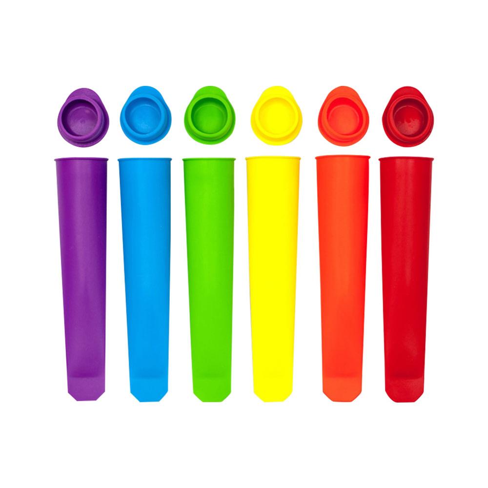 Silicone Ice Pole Moulds Set of 6 with Caps by HitMyNeed