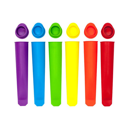 Silicone Ice Pole Moulds Set of 6 with Caps by HitMyNeed